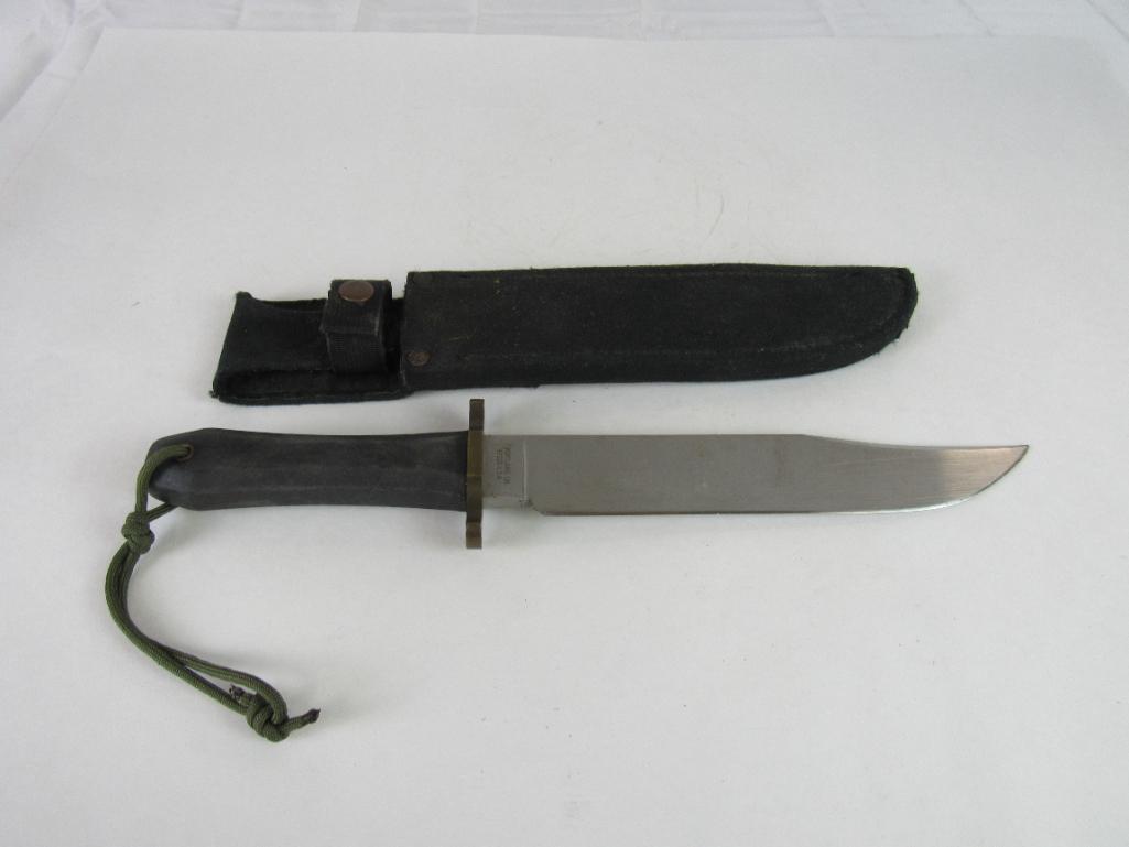 Gerber Fixed Blade "Coffin" Handle Bowie Knife 14"