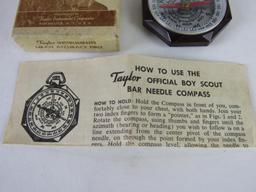 Antique Boy Scouts of America Compass by Taylor Instruments in Orig. Box