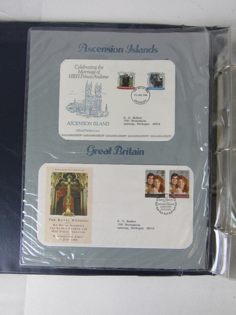 Complete 1986 Full Album "The Prince Andrew Royal Wedding" First Day Cover / Stamp Collection