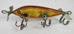 Antique Heddon 150 (Dowagiac, Mich) 5-Hook Wood Fishing Lure