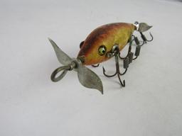 Antique Heddon 150 (Dowagiac, Mich) 5-Hook Wood Fishing Lure