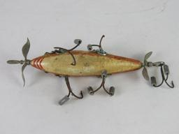 Antique Heddon 150 (Dowagiac, Mich) 5-Hook Wood Fishing Lure