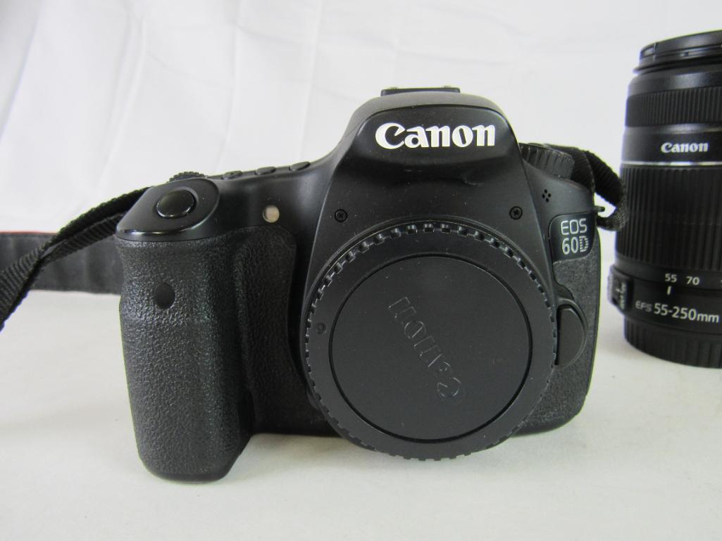 Canon EOS 60D 35 mm Camera w/ 2 Lenses