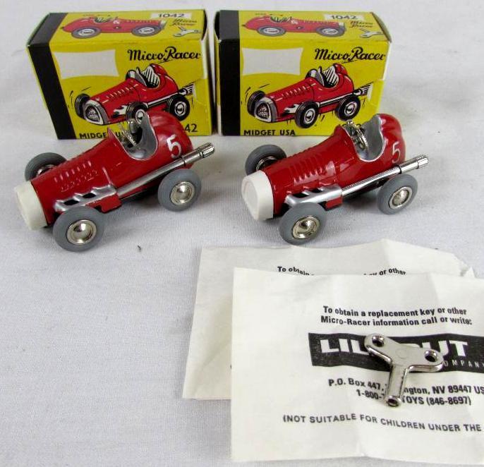 (2) Lillipit Key Wind Micro Racers MIB (Contemporary Schuco)