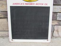 1966 Dated Pennzoil Embossed Metal Chalkboard Sign