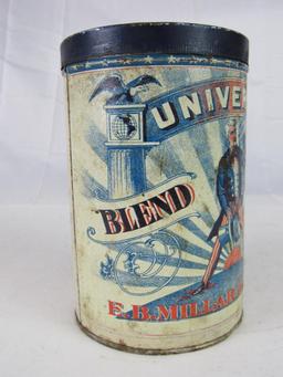 Antique Universal Coffee F.B. Millar & Co. Tin with Uncle Sam Graphics