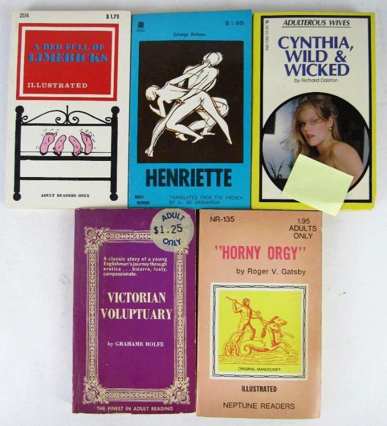 Group of (5) Scarce 1970's Adult Paperback Books