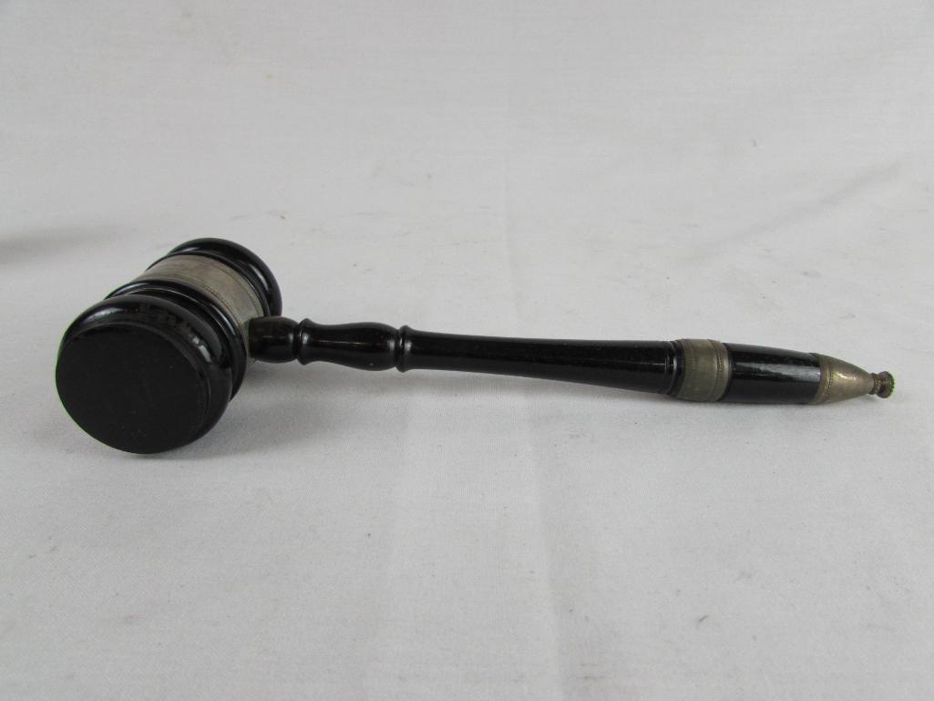 Antique 1926 Dated Presentation Gavel for National Sojourners Club- Fort Dodge Iowa