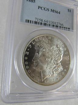 1885 Morgan Silver Dollar PCGS MS64