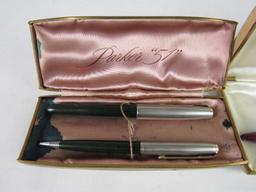 Antique Shaeffer Snorkel, and Parker "51" Fountain Pen Sets