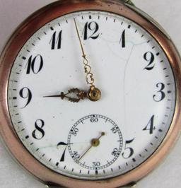 Antique 10 Jewel Swiss Made Pocket Watch