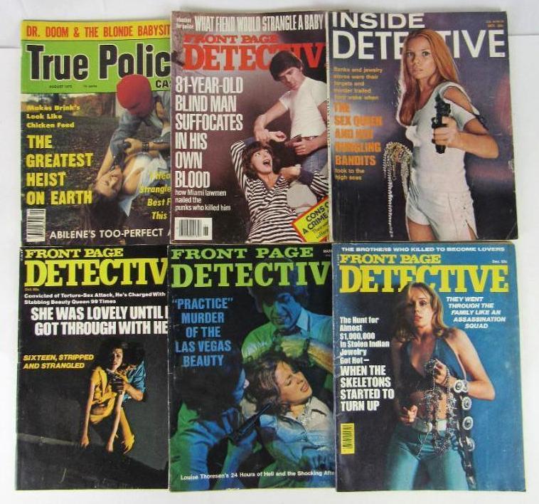 Detective/Crime Magazines Group of (6) 1970's Issues