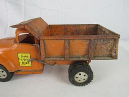 Antique 1950's Tonka Pressed Steel State Hi-Way Dept. Dump Truck AS-IS