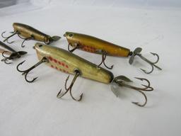 Lot (4) Vintage Wooden Dalton Special Fishing Lures- St. Pete Florida