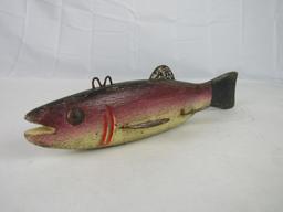 Vintage Original MIKKO Wooden Ice Fishing Spearing Decoy/ Folk Art