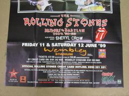 Rare! Rolling Stones (1999) Bridges to Babylon UK Tour Poster