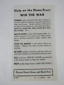 Rare! WWII U.S. Propaganda Anti-Axis Small Handbill