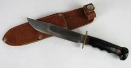 Antique Marbles Gladstone Mich Fixed Blade Knife Lignum Vitae Pommel