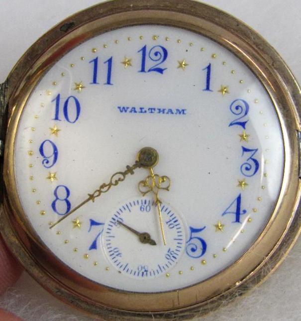 Antique Waltham 7 Jewel Pocket Watch w/ Fancy Dial