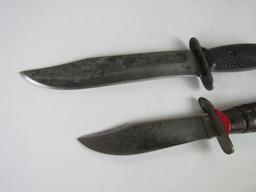 Lot (2) Vintage Fighting Knives, USMC Ka-Bar, Imperial Providence RI