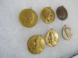 Lot (6) Antique MGM Movie Star Metal Charms