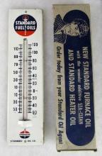 Outstanding Standard Fuel Oil Metal Advertising Thermometer in Original Box