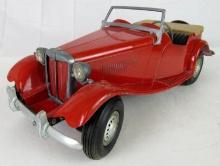 Antique Doepke Model Toys Pressed Steel MG Roadster 15"