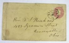 Civil War 1860's U.S. Sanitary Commission Soldiers Mail Envelope