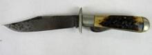 Antique Marbles Gladstone Michigan Safety/ Folding Knife w/ Stag Handle