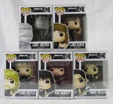 Lot (5) Funko Pop Rock "Metallica" Complete Set & Lady Justice