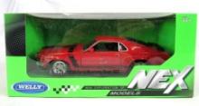 Excellent Welly NEX 1/24 Scale 1970 Ford Mustang Boss 302 Diecast Car MIB