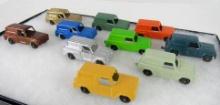 Lot (10) Authentic 1950's Tootsie Toy (USA) Panel Vans (Restored)