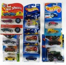 Mixed Lot of Asst. 1:64 Hot Wheels- A-Team Van, Showroom, Hulk Monster Jam, etc