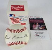 Rick Ferrell Signed Rawlings OAL Baseball JSA COA (Hall of Famer)