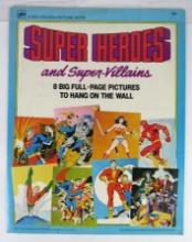 Scarce Vintage 1979 DC Comics Superheroes & Villains Big Golden Poster Album Book 15x20