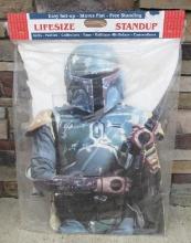 NOS Vintage Star Wars Bob Fett Lifesize Standee Sealed in Original Package