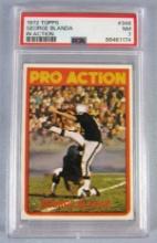 1972 Topps Football #348 George Blanda Hi Number Pro Action PSA 7