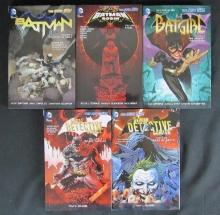 Lot (5) Batman Related DC New 52 Hardcovers w/ Dust Jackets!