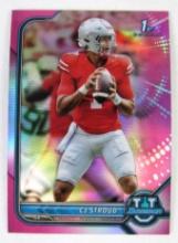 2021 Bowman University CJ Stroud RC Rookie Chrome Prospects Pink Refractor