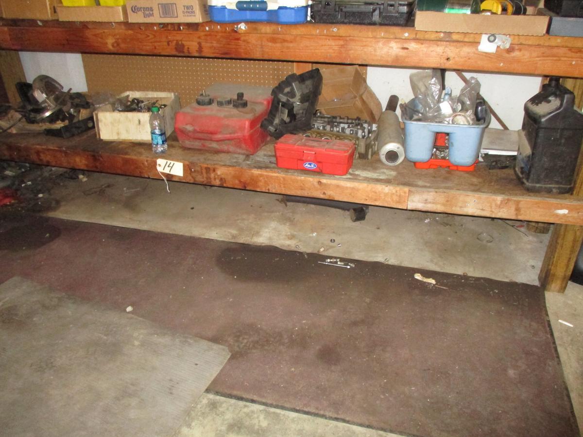 Contents of workbench (bottom shelf)