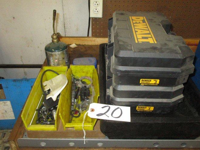 Dewalt cases, oil pan, & hardware