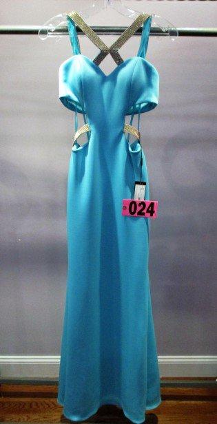 Faviana 7702, Sz 2, Prom, Tiffany Blue, retail $415