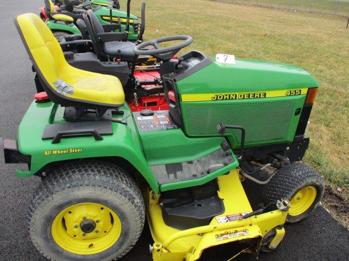 JD 455 AWS diesel garden tractor, 60 " deck - No Shipping