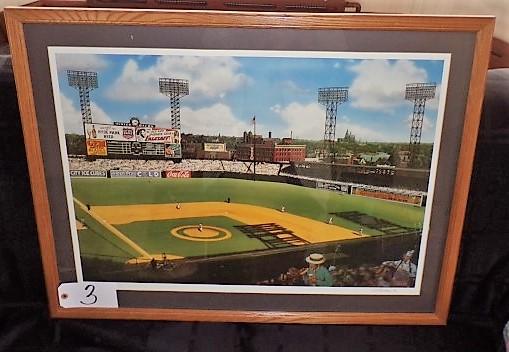 Bill Purdom: "Splendid Sportsman's Park" 21 5/8" x 29 5/8" print - 33.5" x