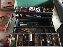 Metal toolbox & contents