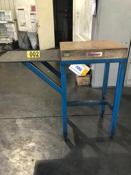 Starrett surface plate 18in x 2ft, w/ stand