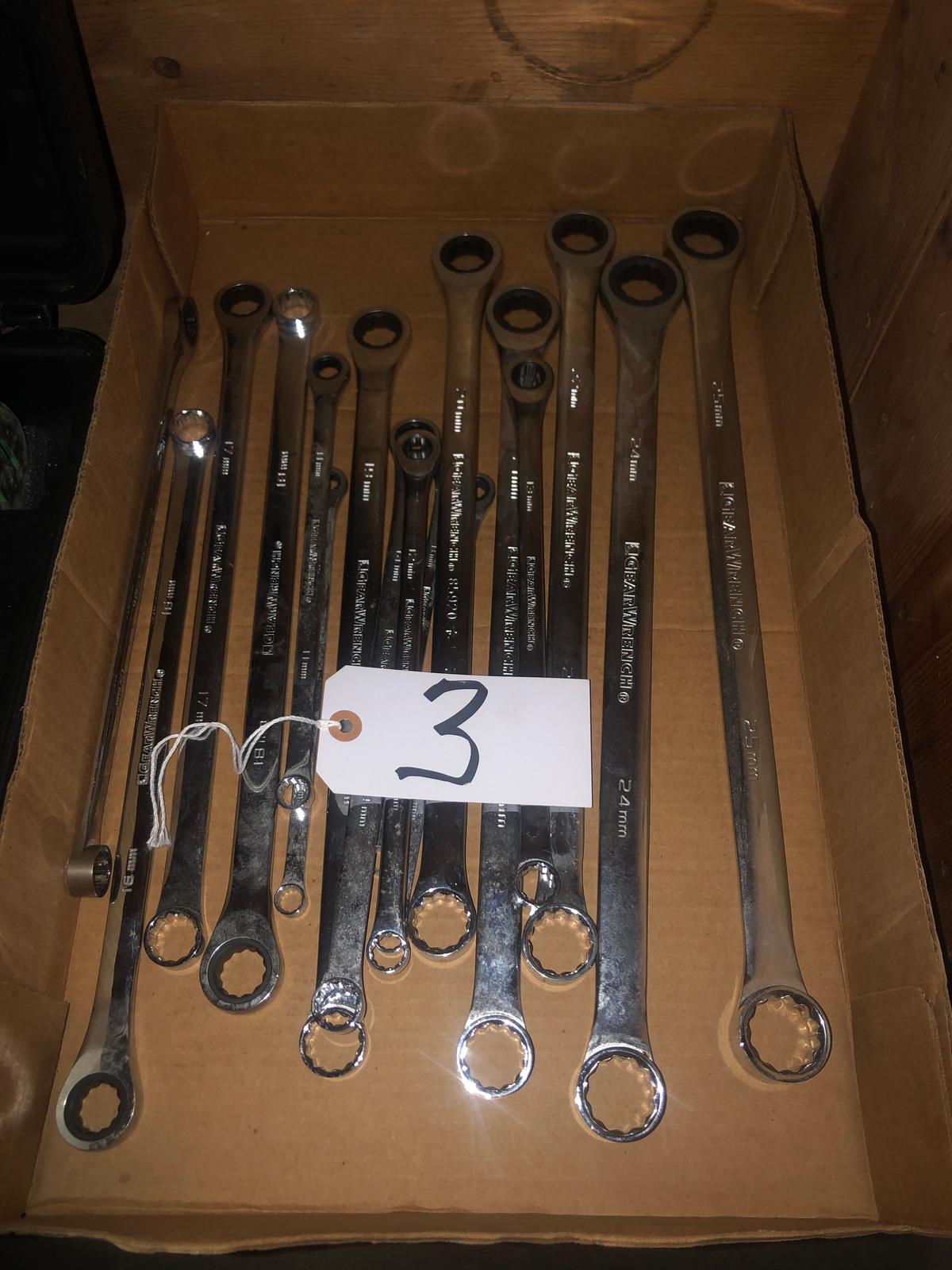 (16) Piece GearWrench metric wrench set