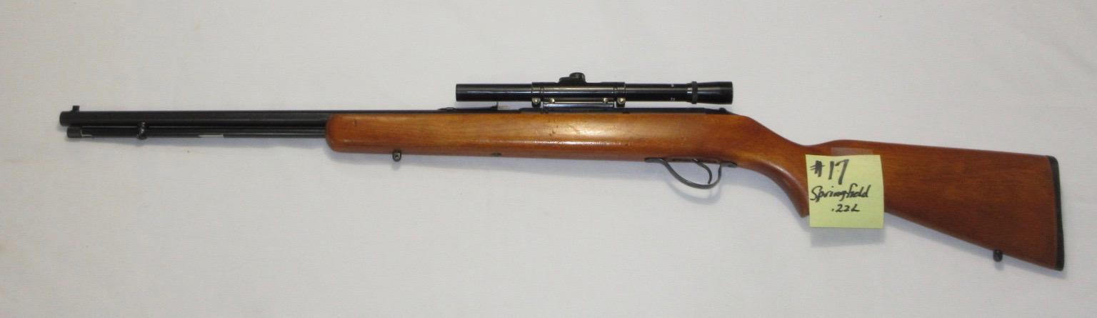 Springfield .22L, Savage 4x15 scope, model 187S