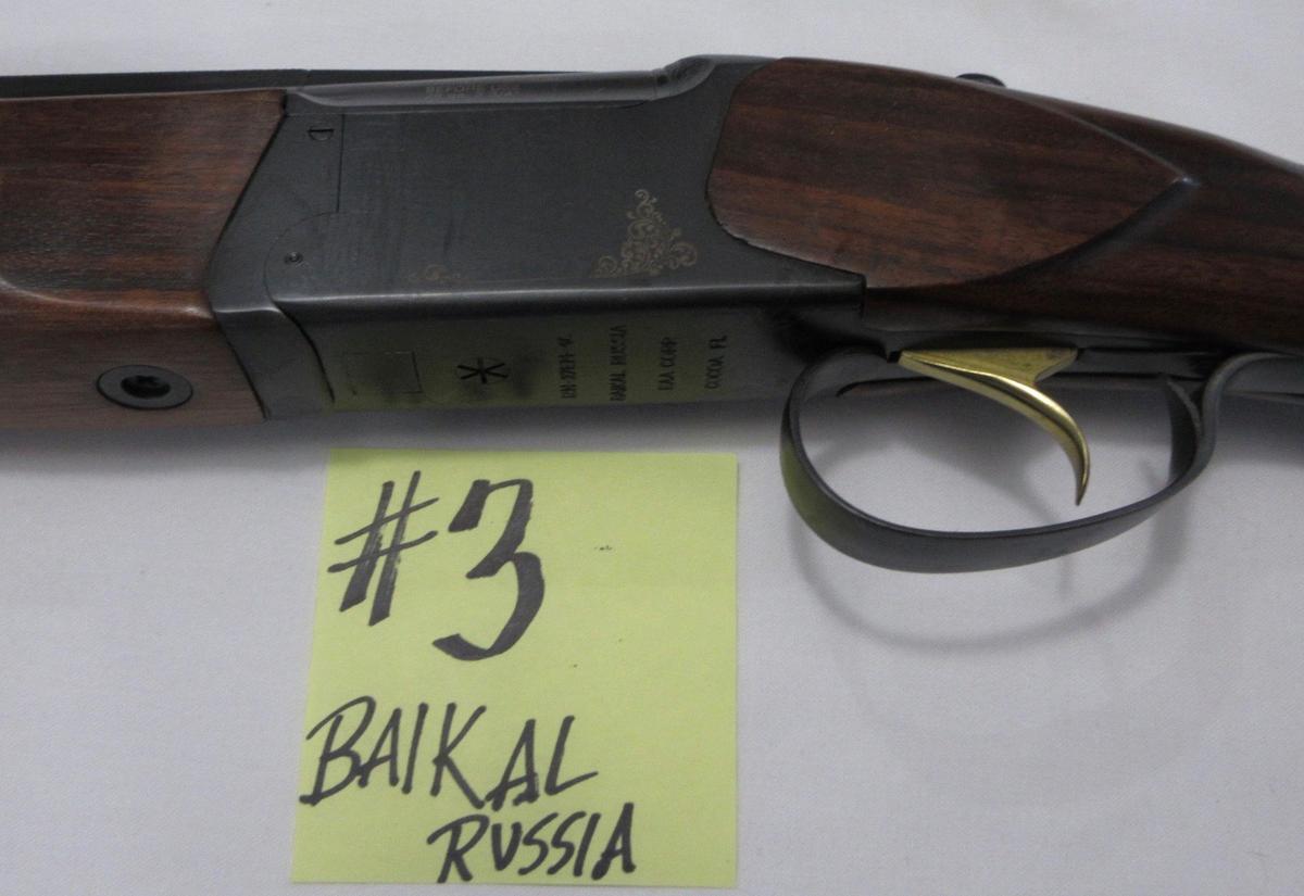 Baikal Russia double barrel over/under-28 GA, Gold Trigger