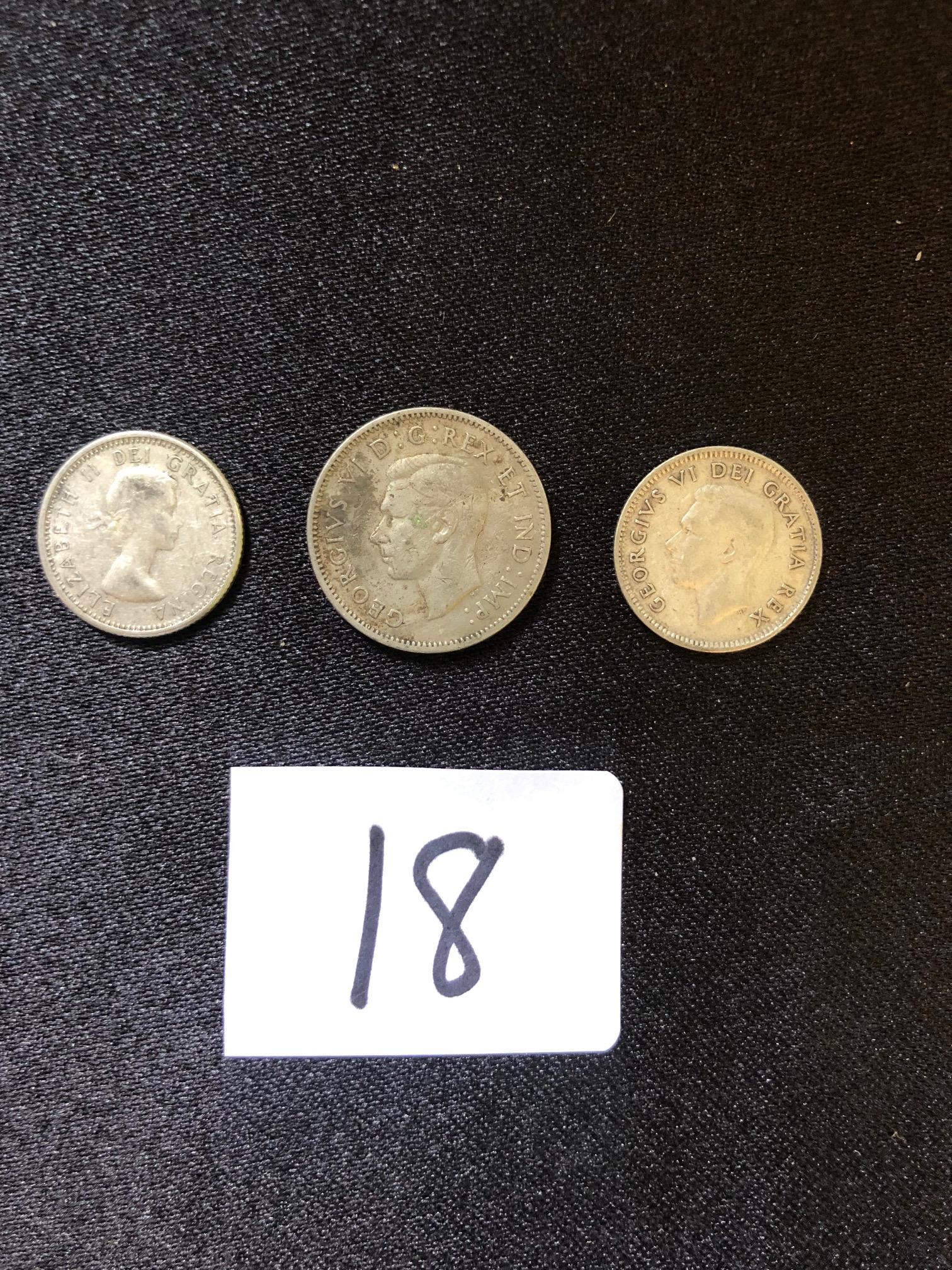 (3) Canadian coins